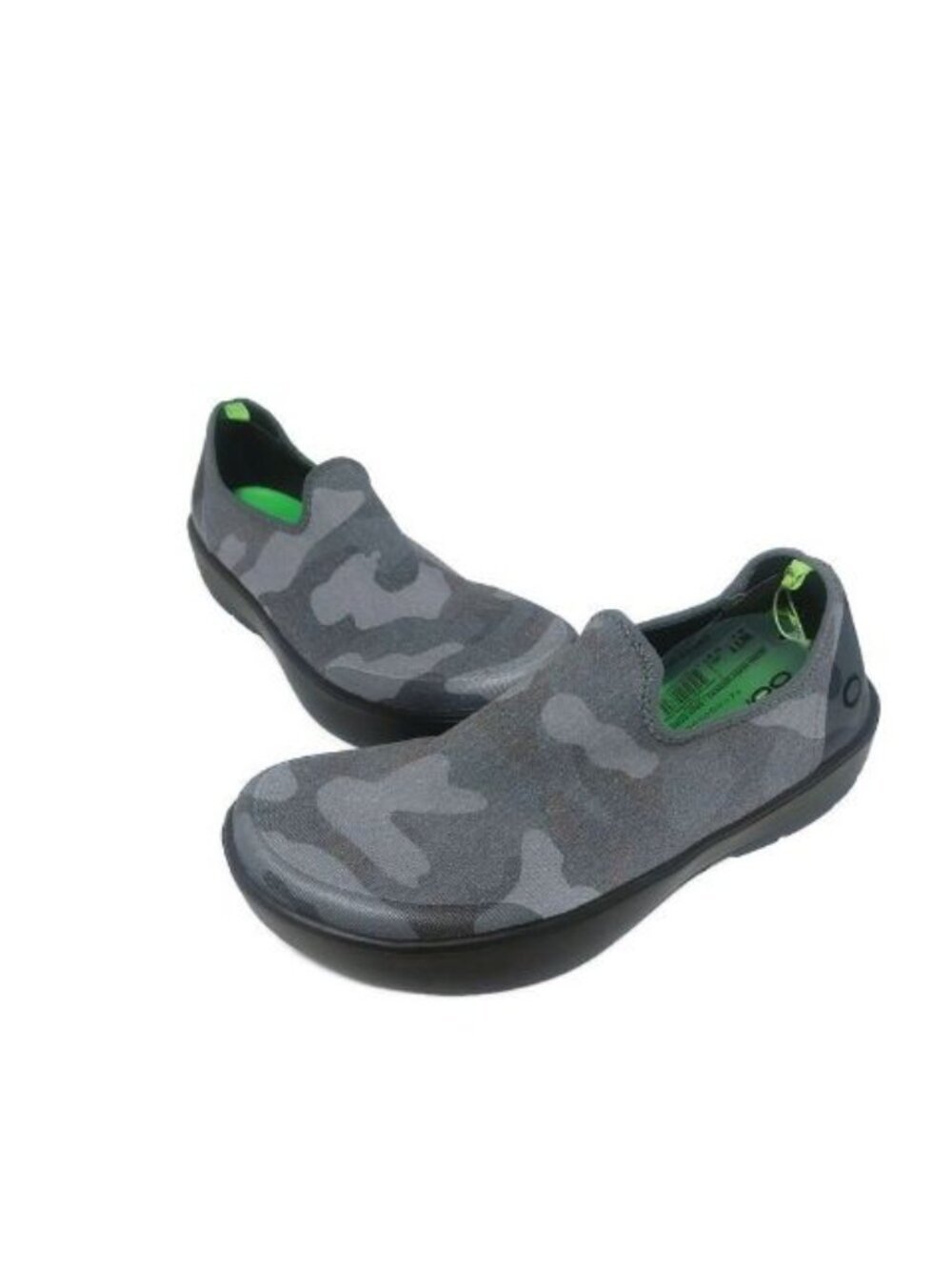 Oofos OOmg Eezee Recovery Shoes Womens Size 11 Gray Camo Slip On Walking Sneaker - Picture 4 of 9